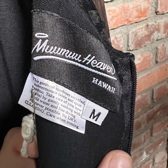 Muumuu Heaven Kilia Dress  black with silver animal print bust size Medium - Picture 5 of 12